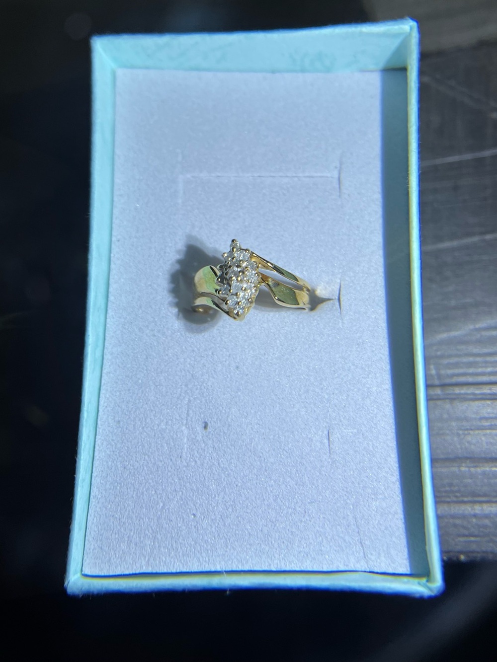 10k Gold Cluster Ring with natural Diamonds- Women's size 6 . Price is firm